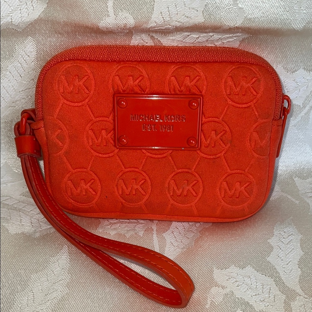 Michael Kors Orange & Green Wristlet - Picture 7 of 12